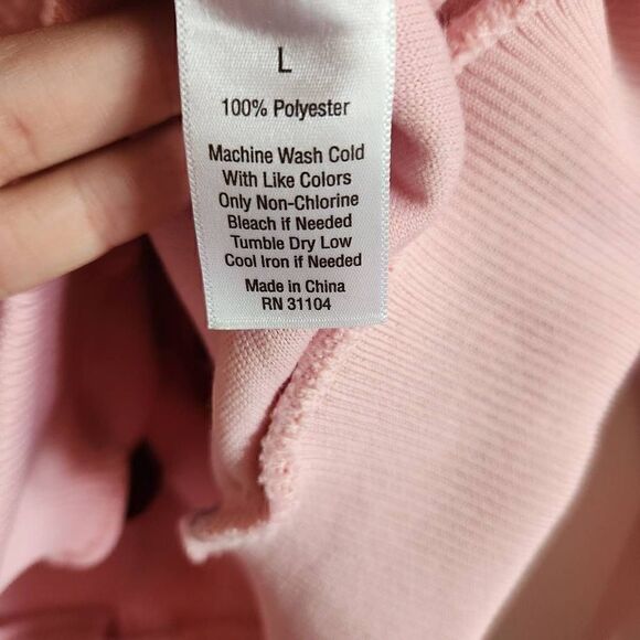 Zelos Fleece Sweatshirt Jacket Womens Large Pink Pullover 1/4 Zip - Picture 5 of 5